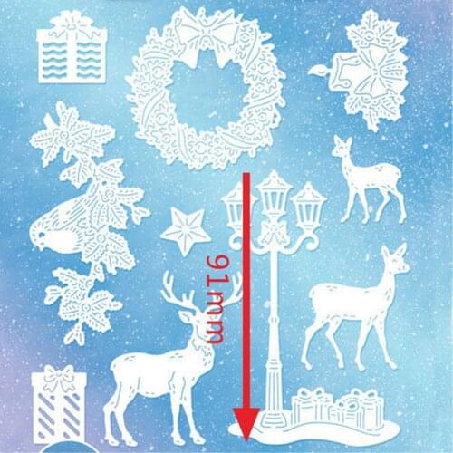 Flower Gift Bird Deer Christmas Wreath Frame Cutting Dies Scrapbooking DIY Cards Embossing Decorate Template For New Dies 2019