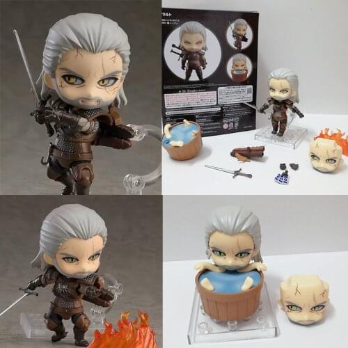 10cm Witcher-ed 3 Wild Hunt 907 Geralt White Wolf Geralt PVC Action Figure Collection Model Toys Gift Doll For Children