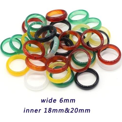 Whosesale Natural Stone Rings Women Men Band Rings Charms 5 Colors Elegant Ring Jewelry High Quality Party Gift