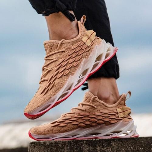 Men Fashion Sneakers Tenis Masculino Zapatillas Hombre High Elastic Shock Absorption Running Shoes Black White Men Shoes