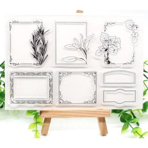 KSCRAFT Photo Frames Transparent Clear Silicone Stamp/Seal for DIY scrapbooking/photo album Decorative Clear Stamp Sheets