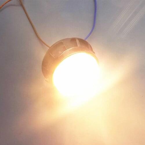 AC 220V LED Small Light Warm Light Spotlight 3W Yellow Heat Sink Resistive Capacity Bulb 2700k Lights Lighting Prats DIY Home