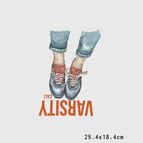 Fasion Men Letter Patches Hot Heat Transfer Cloth Printing Sticker DIY Iron On Clothing Bag Shoes Customization Logo