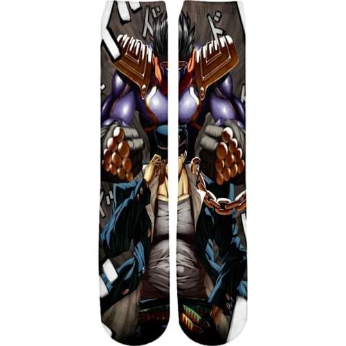 Tessffel NewFashion Anime Japanese Cartoon JOJOs Bizarre Adventure 3DPrint Harajuku Cotton Unisex Casual Socks Ankle Socks A1
