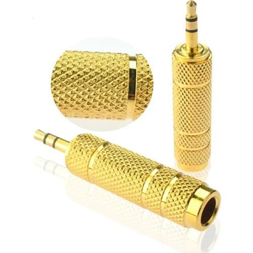 New 3.5mm to 6.5mm Converter Male to Female Jack Plug Audio Adapter for PC Phone Guitar Mic Wholesale