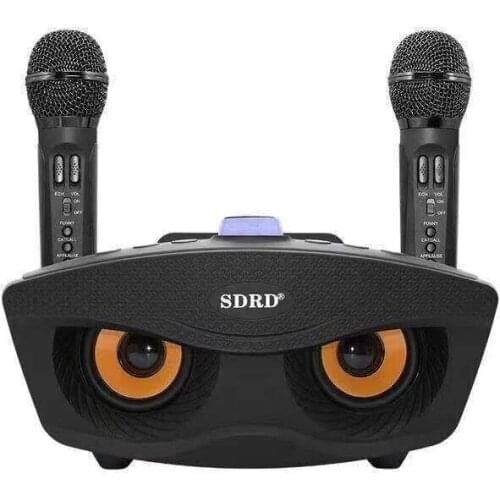 SD306 Dual Bluetooth Speaker With 2 Wireless Microphones Outdoor Family KTV Stereo Mic Big Sound 20W SDRD Sd 306 Speaker Set