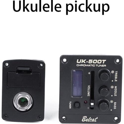 Belcat Ukulele pickup Ukelele Uke Piezo Pickup Preamp 3-Band EQ Equalizer Tuner System with LCD Display UK-500T
