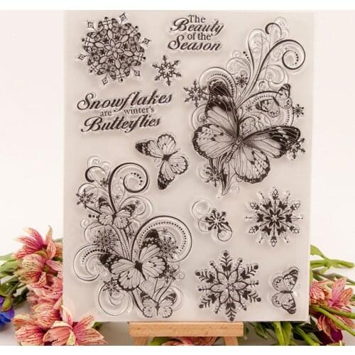 KLJUYP Butterfly Clear Stamps Scrapbook Paper Craft Clear stamp scrapbooking