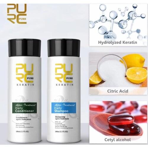 PURC Karatin Daily Shampoo And Conditioner 100ml Hair Care Sets Keep The Keraetin Treatment Longer Make Hair Smoothing And Shine
