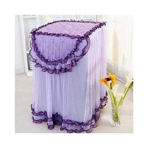 Purple Washing machine protective cover Lace Front opening Dust covers Thick waterproof sunproof sheather Home decor