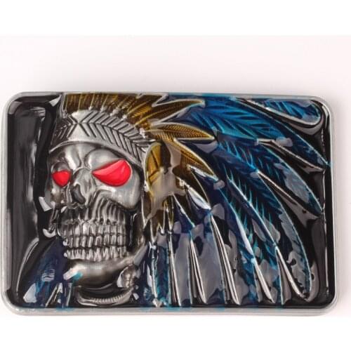 Indian Indigenous Tribal chief head belt buckle Belt DIY accessories Western cowboy style Smooth belt buckle Punk rock style k8