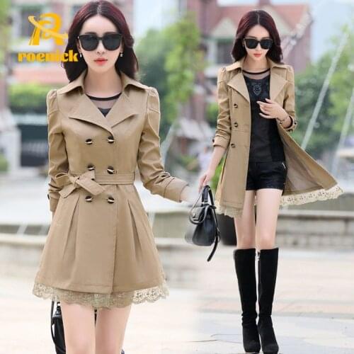 ROENICK Women's Short Trench Coats