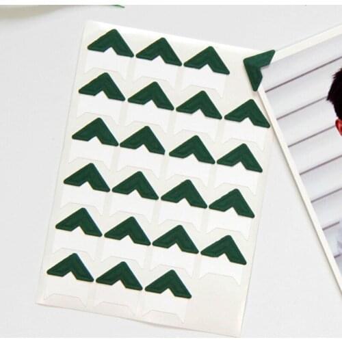 DIY Kraft Paper Corner Photo Album Accessories Paper Stickers for Photo Albums Frame Decoration Scrapbooking 24 color