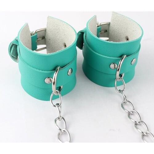 UYEE Sexy Adjustable Green Bracelet PU Leather Toys Erotic Woman Couples Bdsm Bondage Wristband Party Games Exotic Accessories