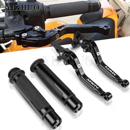For YAMAHA NMAX 155 NMAX155 2015-2017 N-MAX 155 Motorcycle Foldable Extendable Brake Clutch Levers+Handle Grips