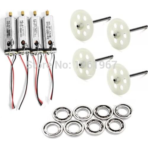 YiZhan Tarantula X6 JJRC H16 RC Quadcopter Spare Parts CW CCW motor+ gear +8pcs upgraded bearing