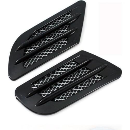 1 Pair car hood air intake side vents decorative Universal Shark Gills Auto Sticker Hood Bonnet Car False Air Outlet Stickers
