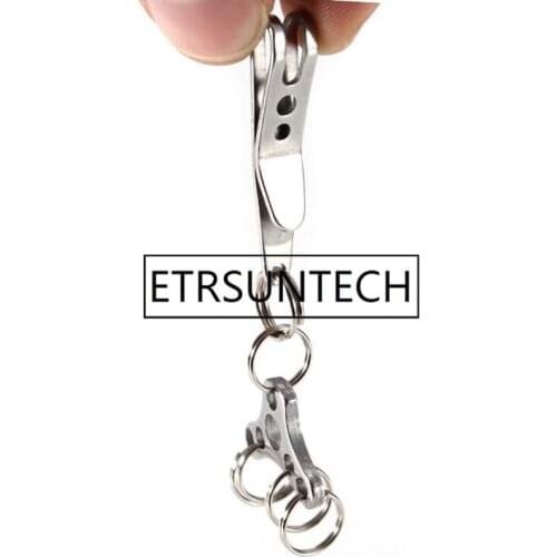 100pcs Stainless Buckle Carabiner Keychain KeyRing Clip Hook Outdoor Tool Hanging Equipment For Outdoor Camping
