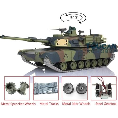 2.4G Heng Long 1/16 Scale TK7.0 Upgraded Metal Ver M1A2 Abrams RTR RC Tank 3918 TH17794
