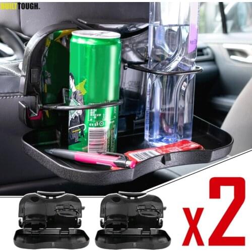 2pcs Car Seat Back Cup Drink Holder Cup Rack Beverage Mount Stand Holder Drink Bottle Stand Container Folding Dining Table Tray