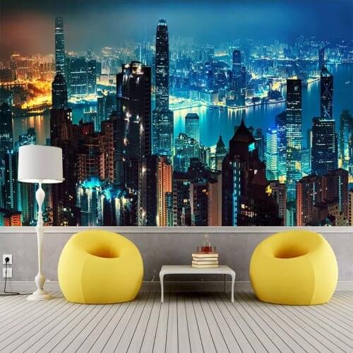 City Building Scenery Custom 3D Photo Wallpaper For Bedroom Walls 3D Modern Living Room Sofa TV Background Wall Mural De Parede