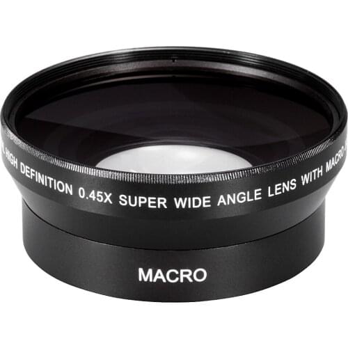 62mm 0.43X Wide Angle Macro Conversion Lens for sony HDR-XR520 VHDR-CX7 HDR-SR5 nikon canon pentax olympus DSLR camera