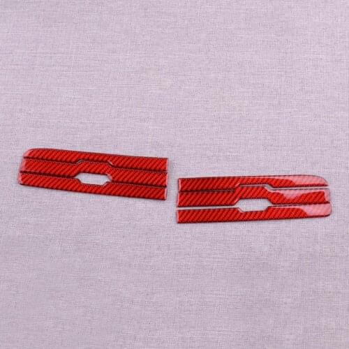 6Pcs/Set Car Red Carbon Fiber Central Console Dashboard Air Vent Outlet Panel Cover Trim Fit For Chevrolet Camaro 2015-2011 2010