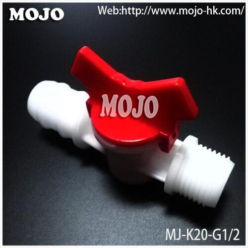 Free shipping!(50pcs/Lots) MJ-K20-G1/2 Water valve for barb:20mm to Male thread:G1/2" diameter garden irrigation water faucet