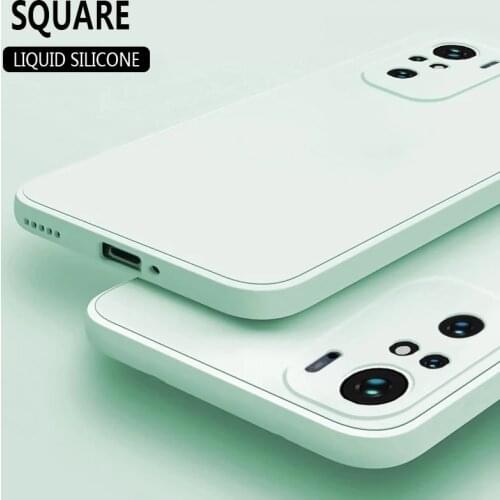 Luxury Original Square Soft Liquid Silicone Case For Xiaomi Mi 11 10T Pro 10 Lite 9 SE Poco F3 Redmi K40 9A Note 9 9S 9T 8 Cover