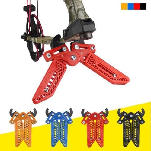 Archery Compound Bow Stand Holder 4 Color Bracket Kick Rack Support Folding Adjustable Bowstand For Compound Bow