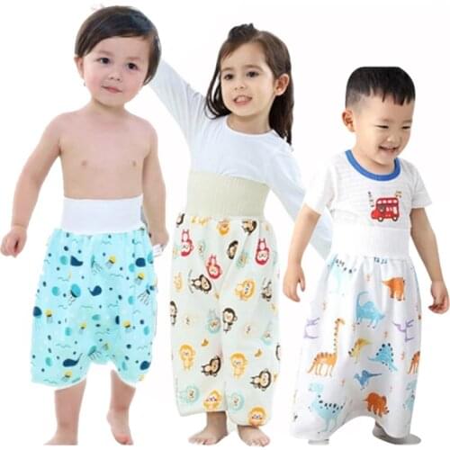 Children Diaper Skirt Infant Training Pants Cloth Baby Diaper Kids Nappy Shorts Skirt Leak-proof Sleeping Bed Potty Trainining