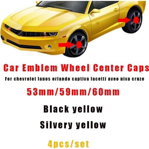 4Pcs 59mm 60mm Car Wheel Center Hub Caps Auto Wheel Emblem Badge for Chevrolet Lanos Orlando Captiva Lacetti Aveo Niva Cruze