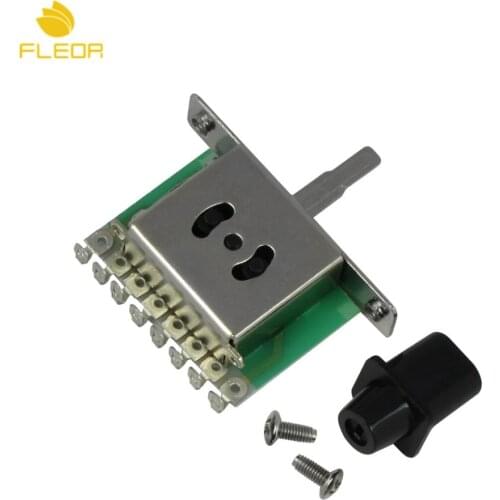 FLEOR 3 Way Switch Guitar Pickup Selector Switch with Black Tip Cap for FD Tele Style Electric Guitar