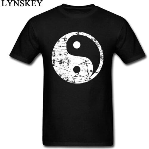 Mens Vintage Short T Shirts Yin Yang Grunge Band Tshirt Men No Button 3D Print Casual Tees