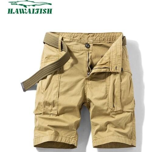 Hawaifish brand Cargo Shorts Men Army Camouflage Tactical Joggers Shorts Men Cotton Loose Work Casual Short Pants Plus Size
