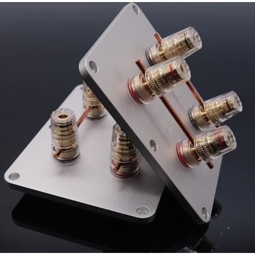HiFi Audio Adapter 4 Position Binding Post Copper Two-wire Crossover Terminal Board