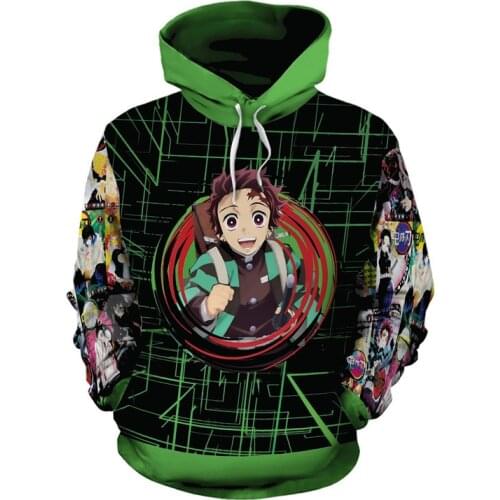 3D Printed Anime Demon Slayer Cosplay Costumes Hoodies Kimonos Pullover Hooded Sweatshirts Fashion For Men Women
