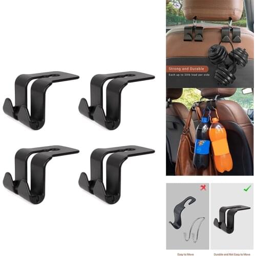 Headrest Hooks for Car, Car Seat Hooks, Purse Hooks for Car Handbag Clothes Coats Grocery Bags Universal