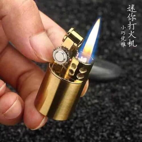 Mini Grinding Wheel Open Fire Lighter Old Style Creative Personality Lighter