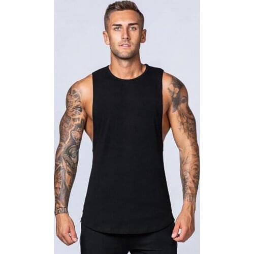 New Solid Sports Running Vest Men Fitness Tank Top Gym Clothing Workout Singlets Muscle Tank Top Bodybuilding Sleeveless Shirt