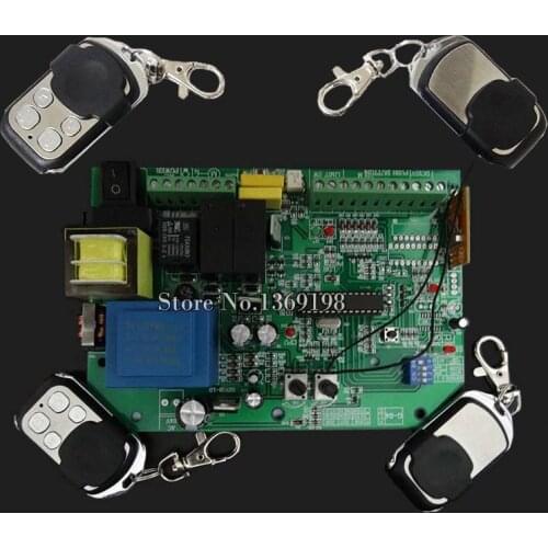 Brand New AC sliding gate opener control board + 4PCS remote control,learning code free shipping