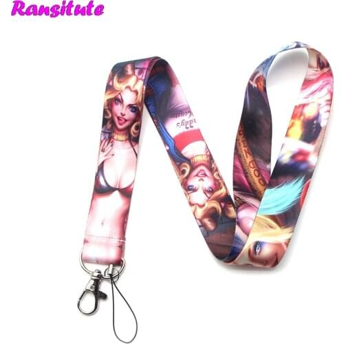 Ransitute R258 Horror Movie Key ID Card Gym Mobile Phone Strap USB Badge Holder DIY Mobile Phone Lanyard