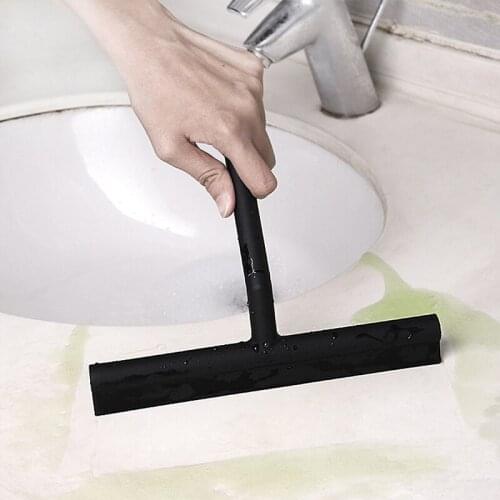 Mirror Wiper Scraper Glass Cleaning Shower Squeegee Bathroom Glass Wiper Scraper Shower Squeegee Cleaner With Silicone Holder