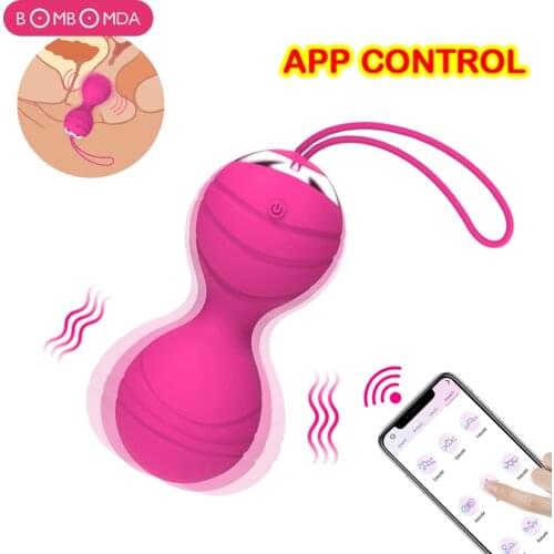 Bluetooth Vibrator Safe Silicone Smart Ball Kegel Ball Ben Wa Ball Vagina Tighten Exercise Machine Vaginal Sex Toys for Women