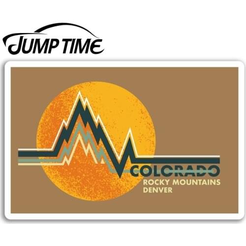 Jump Time Colorado Rocky Mountains USA Vinyl Stickers Sticker Luggage Decal Decor Window Bumper Waterproof