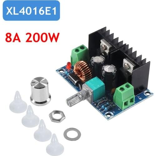 XL4016E1 8A 200W DC-DC Buck Step Down Converter Module Voltage Regulator DC 4-40V to 1.25-36V High Power Efficiency for Charging