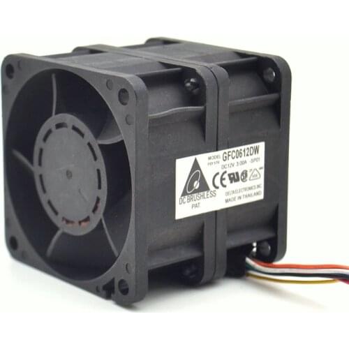 1pcs GFC0612DW DC 12V 3A high- speed car booster cooling fan 6076 60mm 60*60*75mm violence power cooler