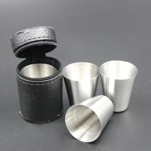 30ML Compact Size 1PCS Stainless Steel Cover Mug Camping Cups Mug Drinking Coffee Tea Beer for Outdoor Travel