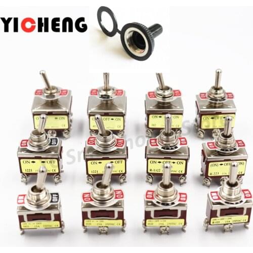 1Pcs High quality 12mm toggle switch handle switch momentary toggle /Self-locking toggle With 12mm waterproof cap SPDT