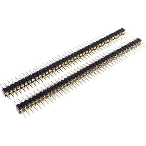 10pcs DIP 2X40 PIN Single Row ROUND PIN HEADER Male 2.54 MM PITCH 80P 0.6 mm Diameter Contact 0.5 mm Diameter Solder Tail Gold